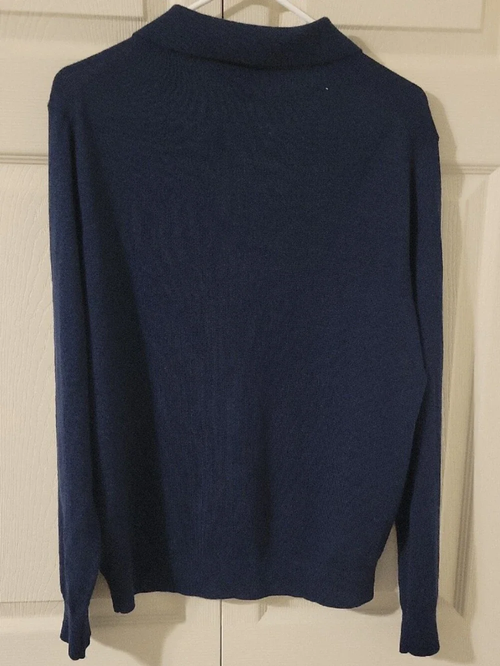 J. Crew Men's Dark Navy Long-Sleeve Polo Sweater